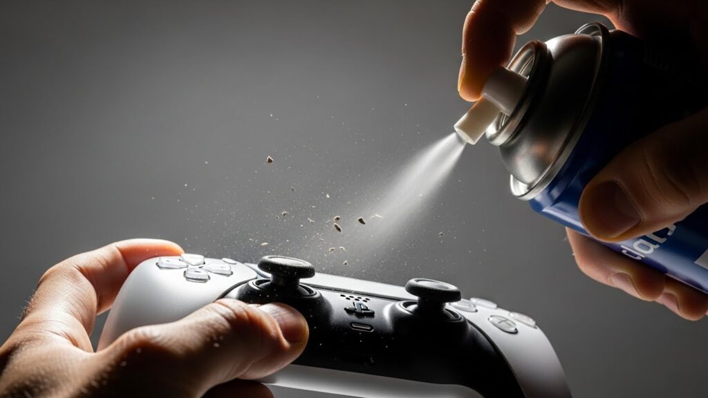 Compressed Air Cleaning ps5 controller